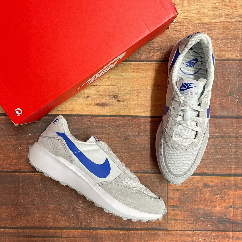 Nike Men's Waffle Nav "Silver Hyper Royal" Running Shoes